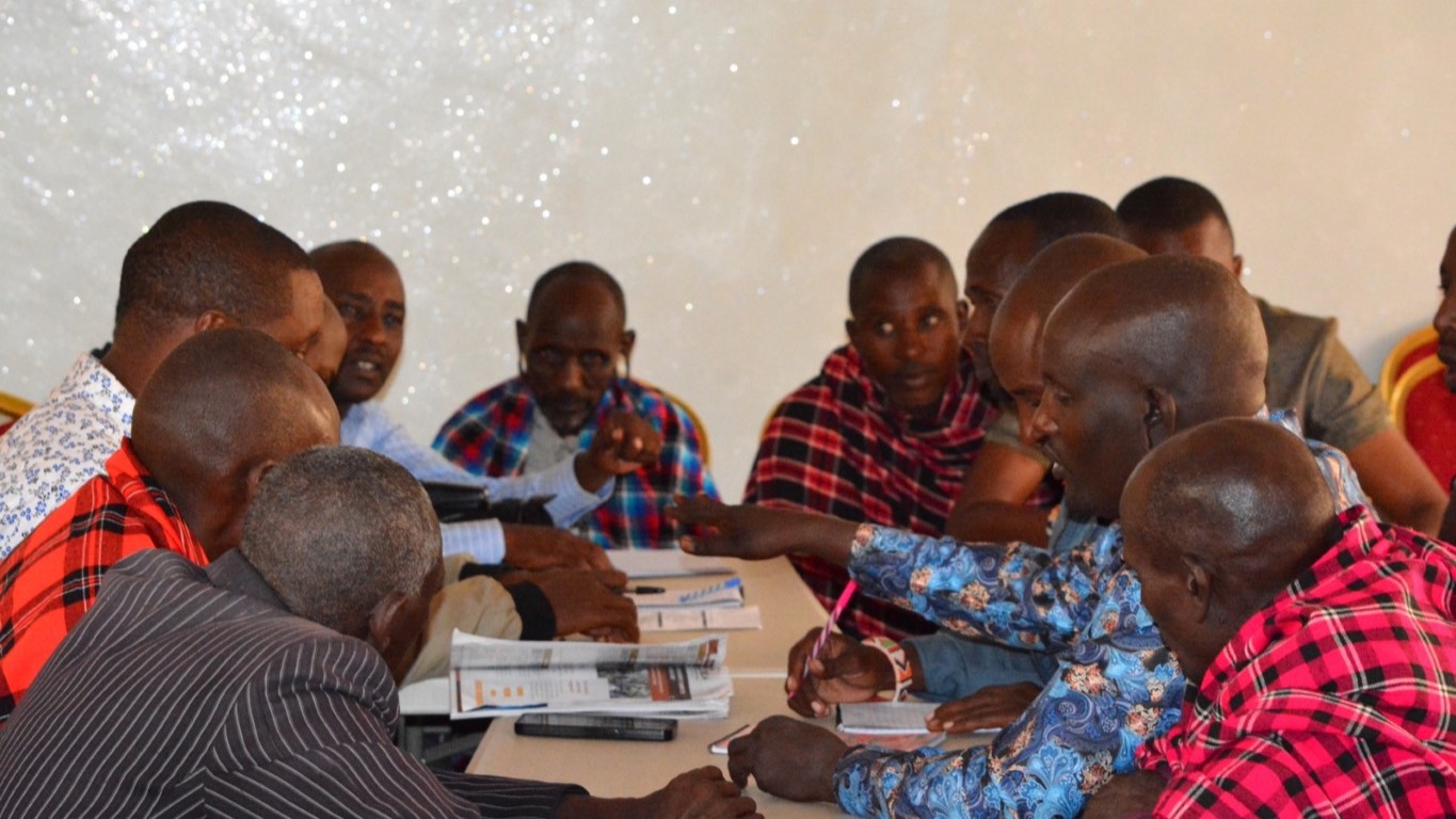 Children receiving certificates.